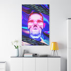 Free Your Mind Psychedelic Skull Canvas Art - Trippy Skeleton Decor
