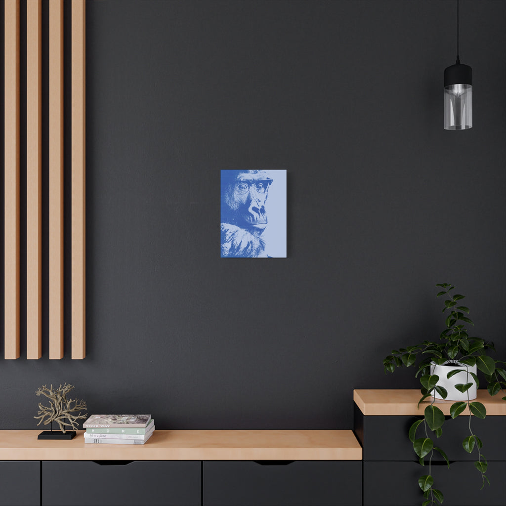 Educated Gorilla Canvas Wall Art - Abstract Modern Primate Decor