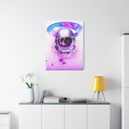 Astronaut Skeleton Skull Canvas Wall Art - Dark Space Skull Decor