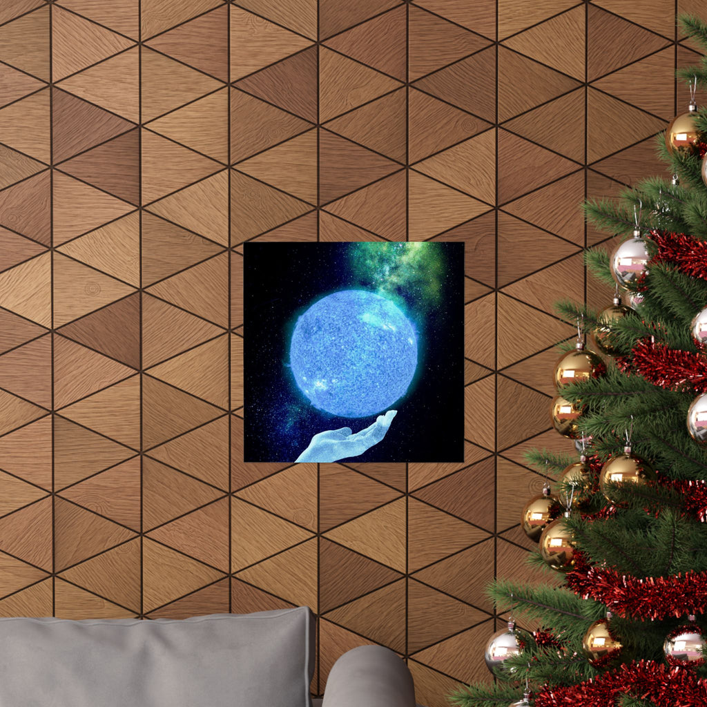 Solar Hand Poster - Abstract Spiritual Cosmic Art Print