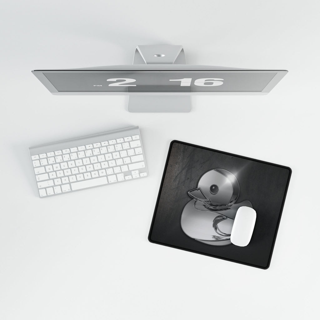 Liquid Chrome Rubber Duck Desk Mat - Hyper Sonic Mouse Pad