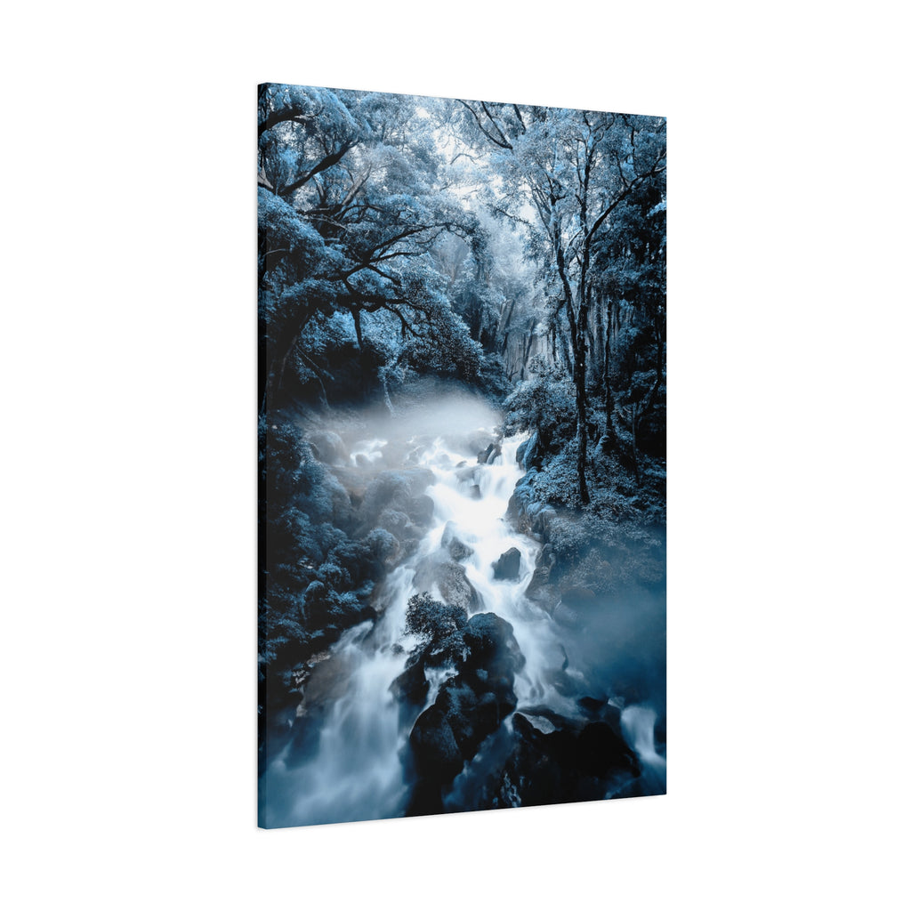 Frozen Forest Canvas Wall Art - Winter Wonderland Nature Decor