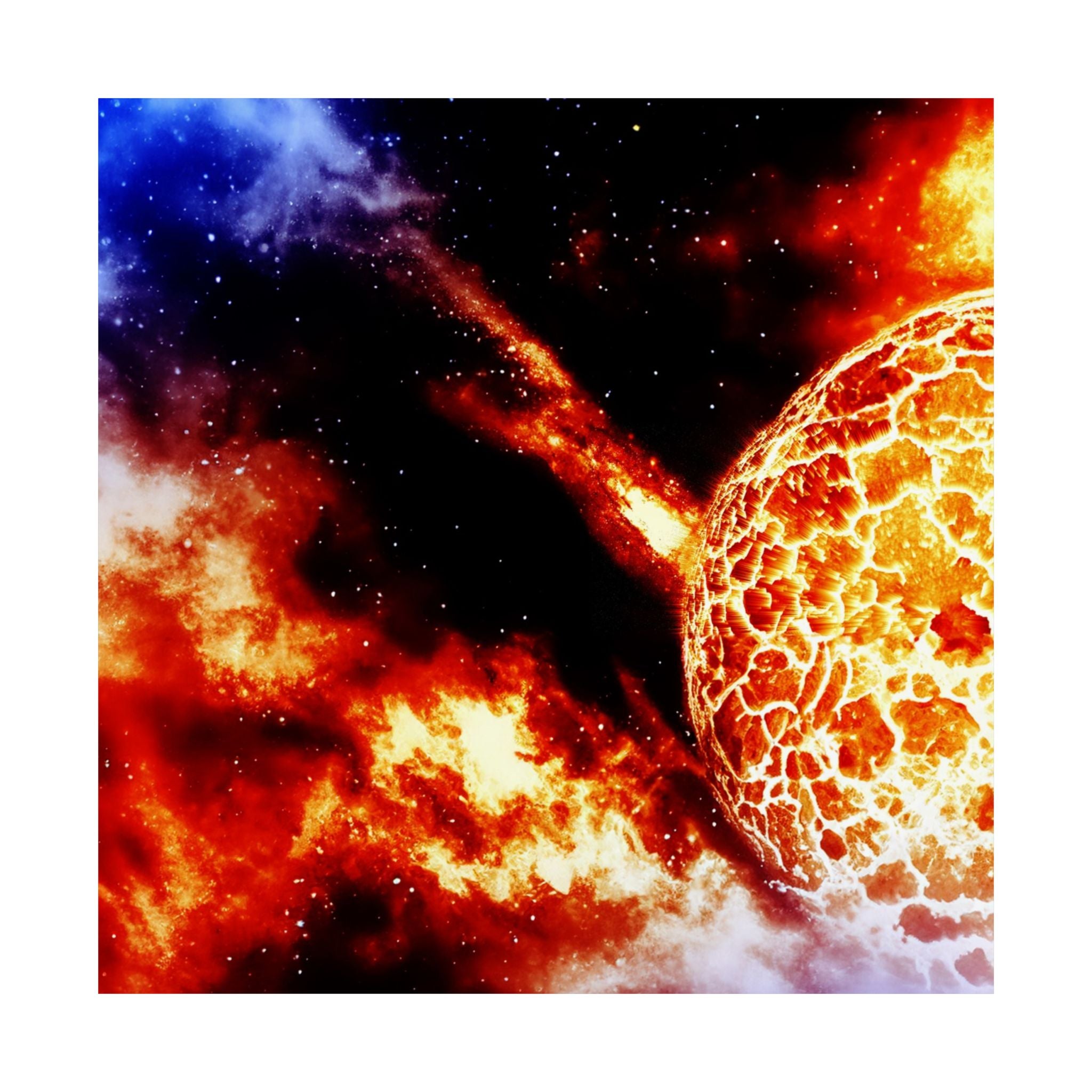Solar Blast Poster - Cosmic Nebula Space Art Print