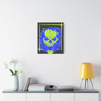 Skull of Mental Fire Canvas Wall Art - Psychedelic Gothic Decor