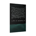 Life Is Worth It Canvas Wall Art - Abstract Symbolic Cyber Decor