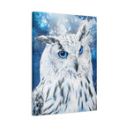 Frost Owl Canvas Wall Art - Winter Animal Fantasy Nature Decor