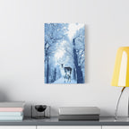Cosmic Deer Canvas Wall Art - Celestial Animal Decor