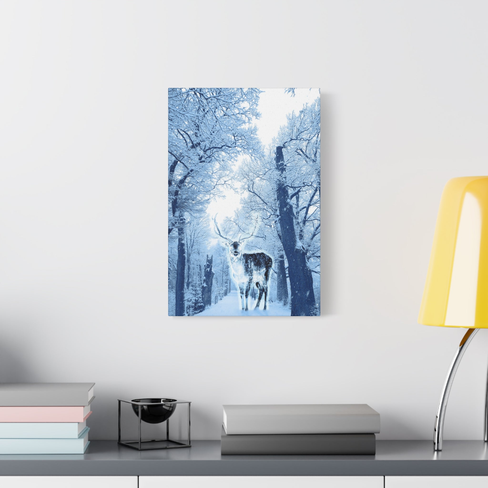 Cosmic Deer Canvas Wall Art - Celestial Animal Decor
