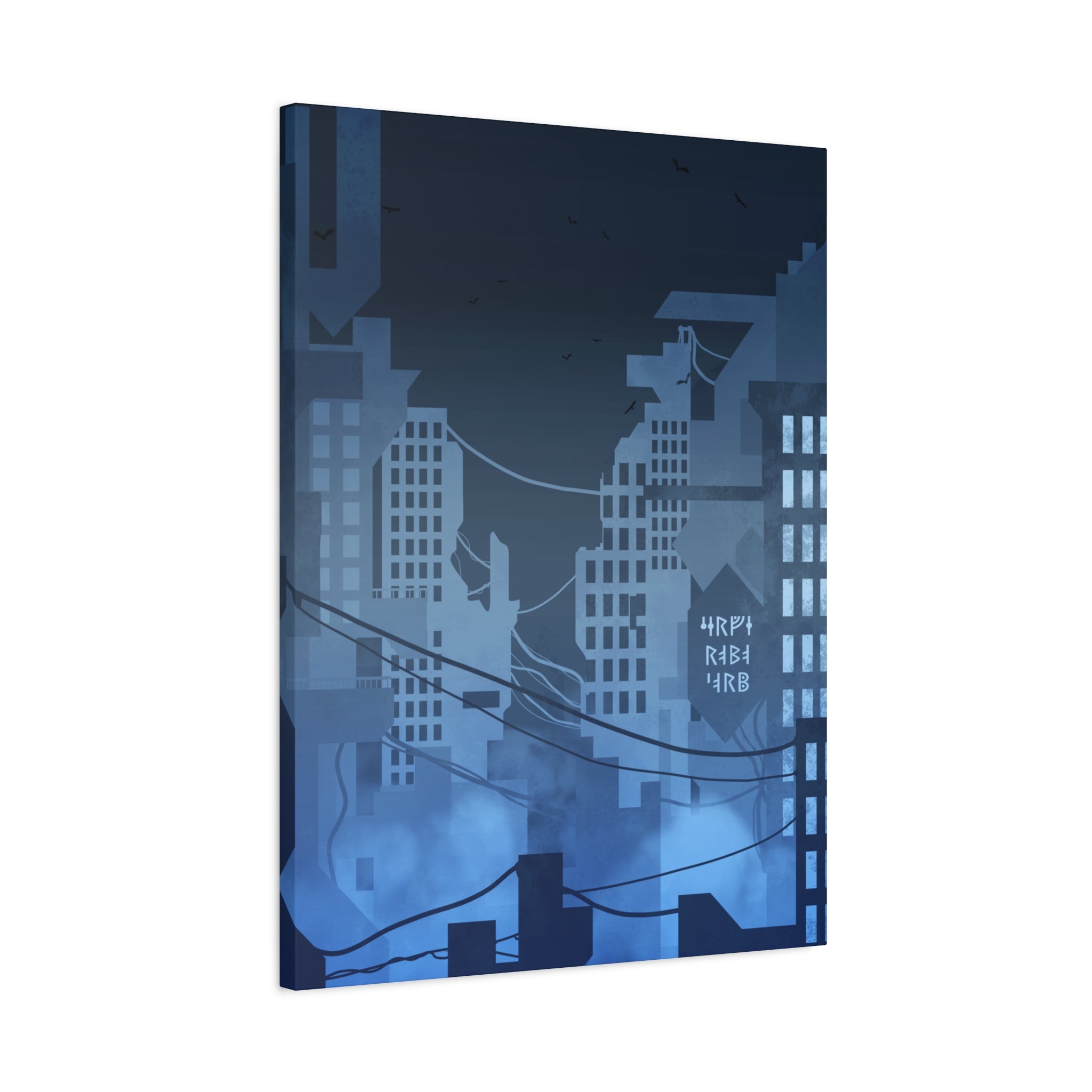 City Lights Nightscape Canvas Wall Art - Luminous Skyline Decor