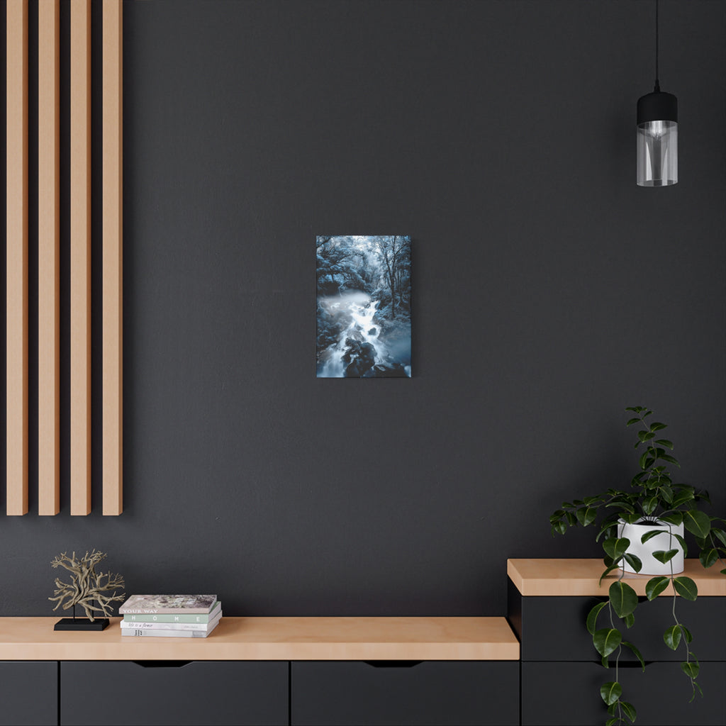 Frozen Forest Canvas Wall Art - Winter Wonderland Nature Decor