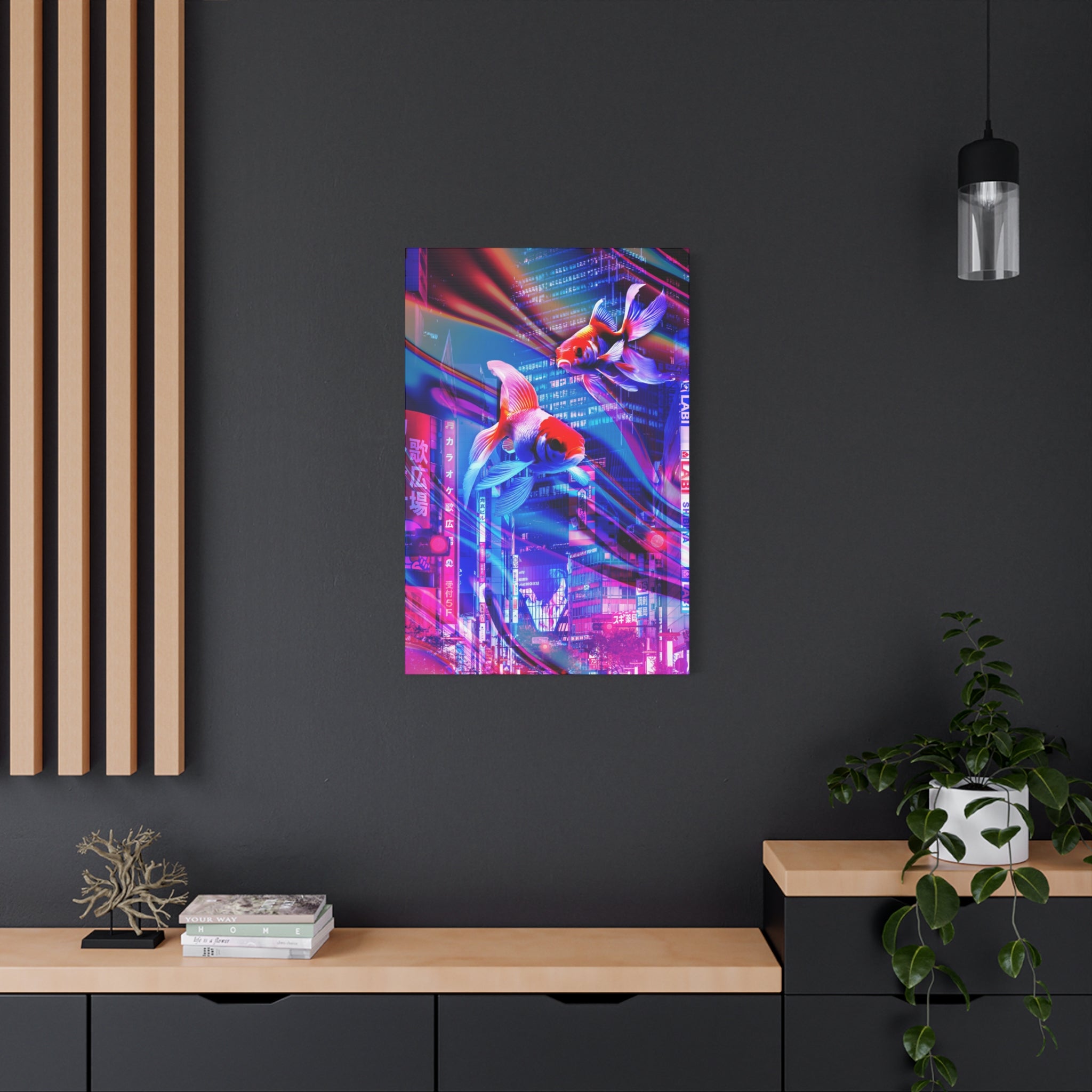 Japanese City Punk Special Edition Canvas Wall Art - Neon Japan Street