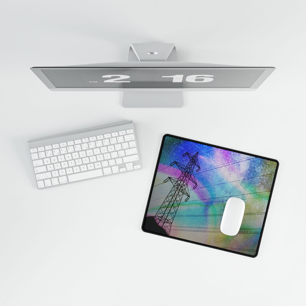 Solar Storm Desk Mat - Cosmic Flare Celestial Explosion Mouse Pad