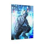 Robot Man Canvas Wall Art - Cyberpunk Android Dystopian Decor