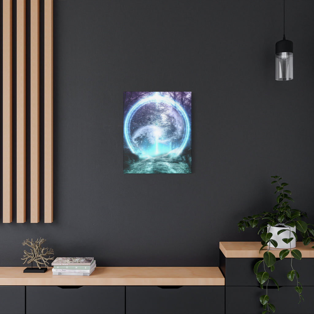 Lost Forest Magic Portal Canvas Wall Art - Mystical Fantasy Forest Decor