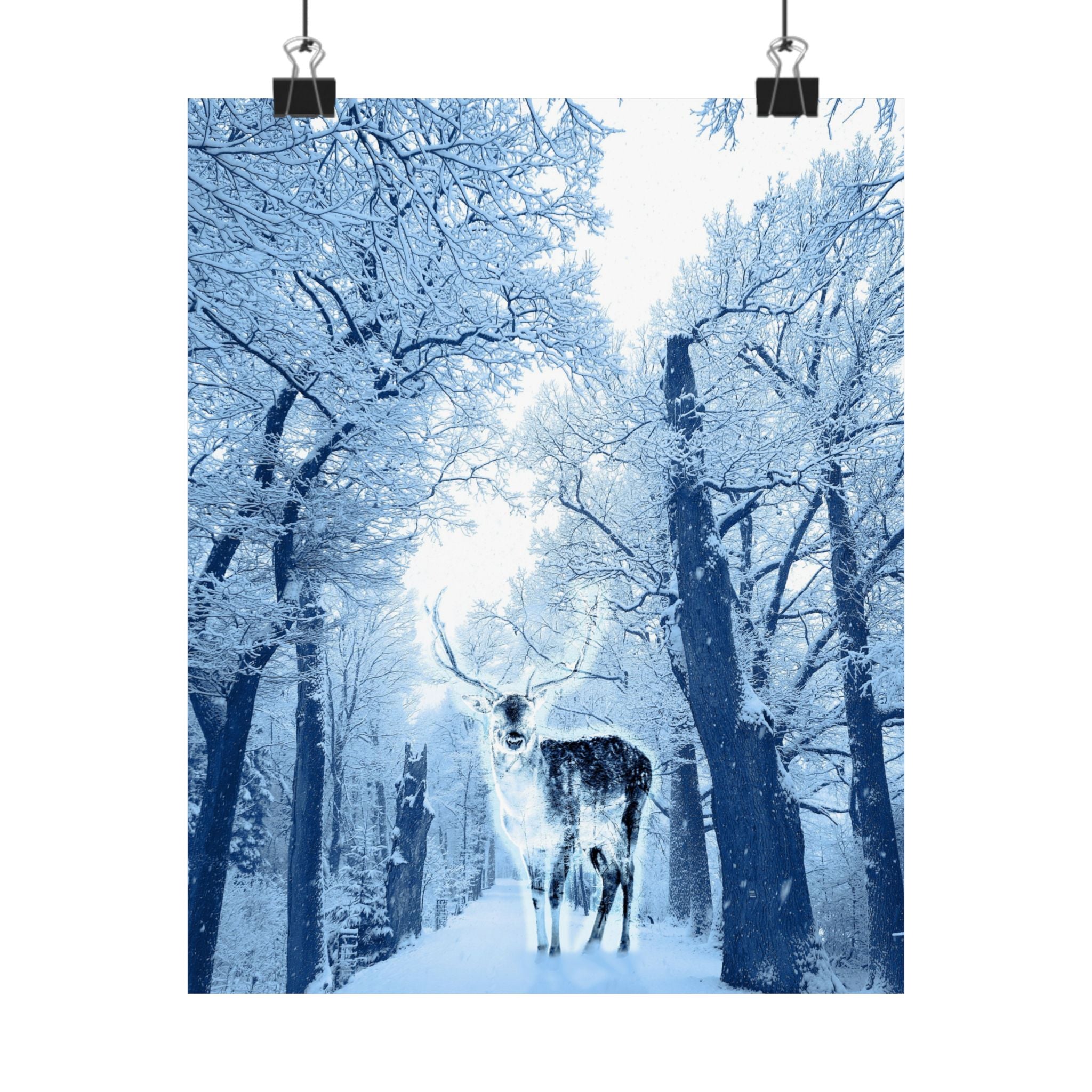 Cosmic Deer Poster - Celestial Animal Art Print