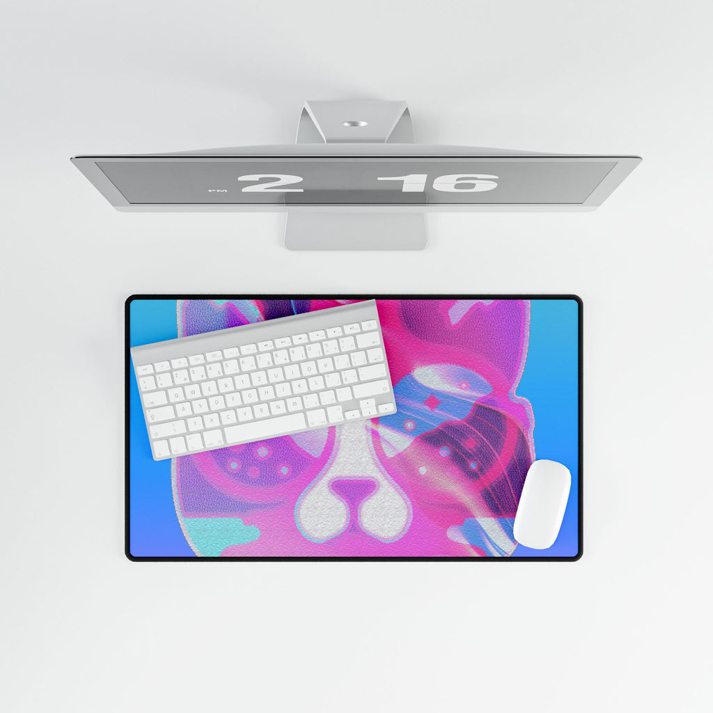 Lofi Cat Meow Desk Mat - Retro Anime Aesthetic Mouse Pad
