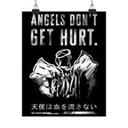 Angels Don't Get Hurt Poster - Grunge Angel Art Print
