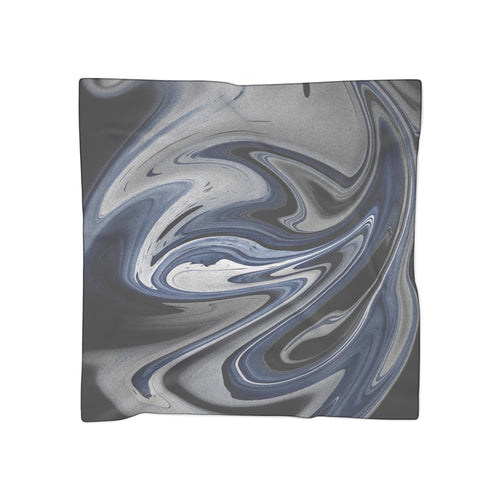 Chrome And Blue Scarf - Swirling Mix Shawl