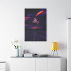 Abandoned City Canvas Wall Art - Sci-Fi Desert Ruins Decor