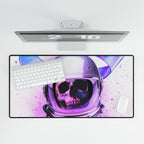 Astronaut Skeleton Skull Desk Mat - Dark Space Gaming Mat