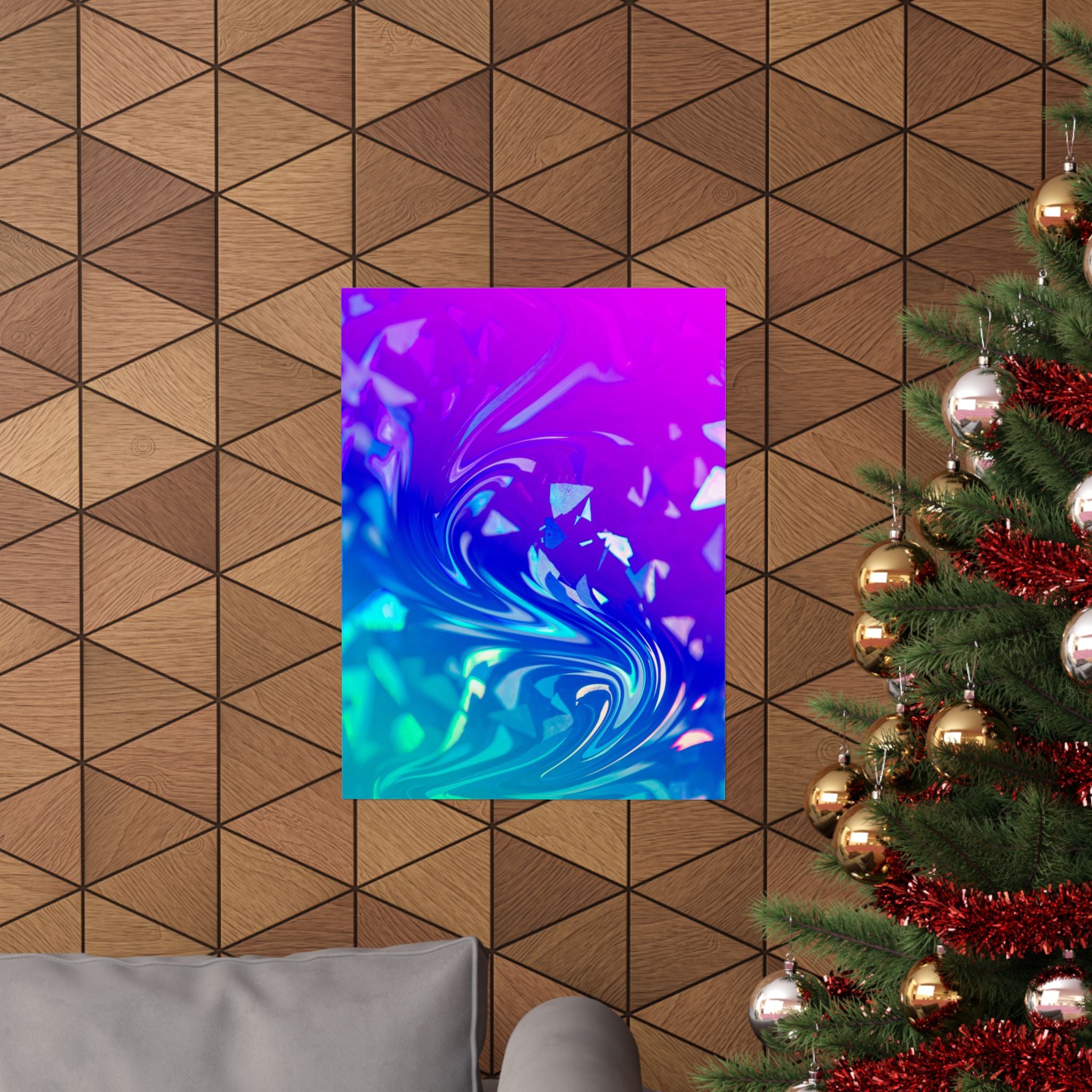 Trippy Holographic Matte Poster Print