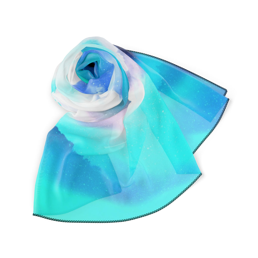 Starry Mountain Sky Scarf - Aurora Borealis Shawl