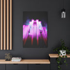 The City of Lights Vibrant Cityscape Canvas Art | Modern Neon Urban Skyline Wall Decor