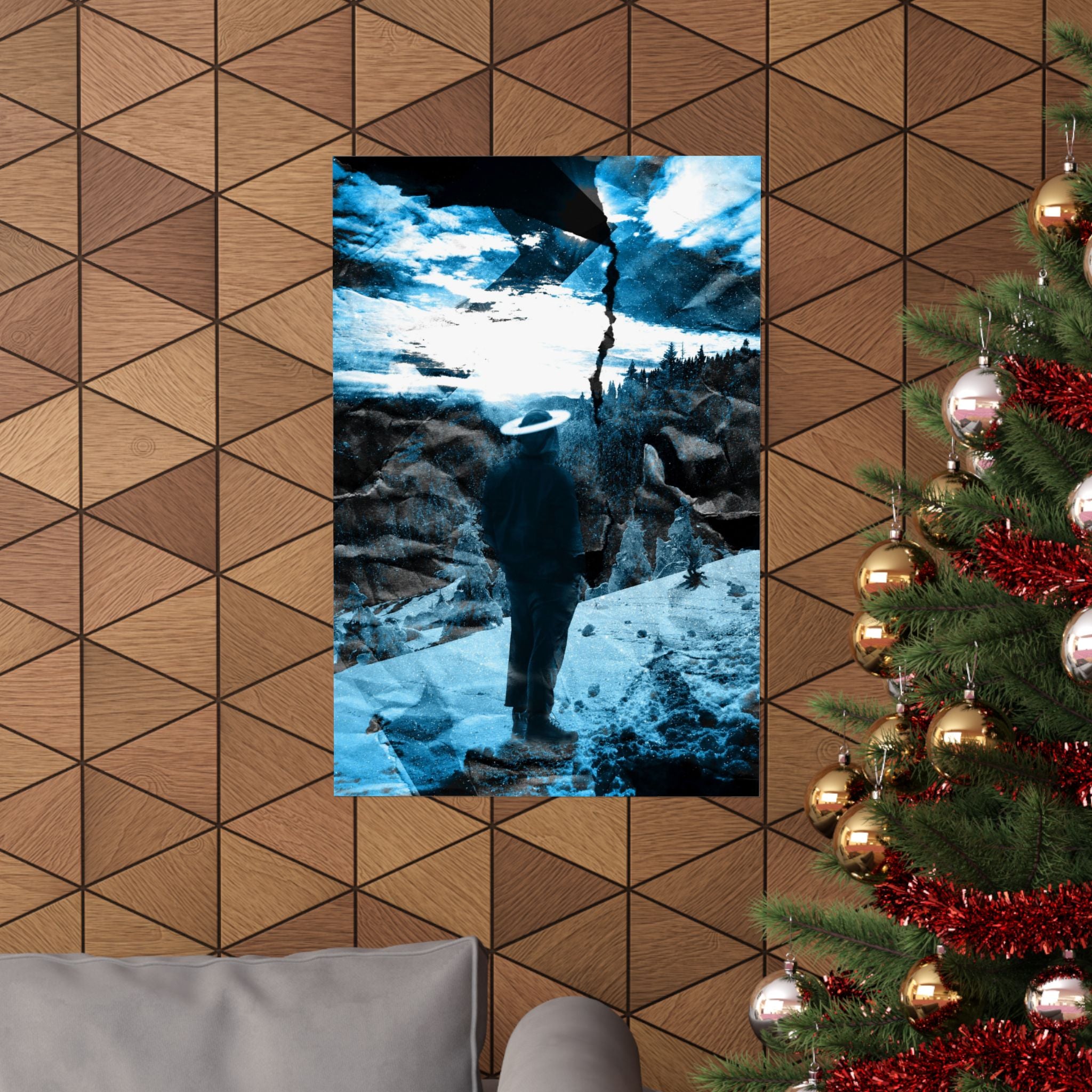 Winter Aurora Light - Torn Appart Matte Poster Print