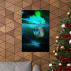 Electric Water Poster - Blue Fluid Abstract Art Print