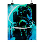Grunge Space Man Poster - Splatter Astronaut Art Print