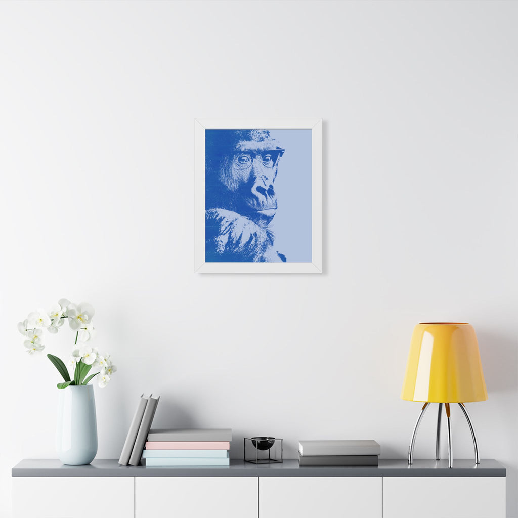 Educated Gorilla Framed Poster - Abstract Primate Wall Art