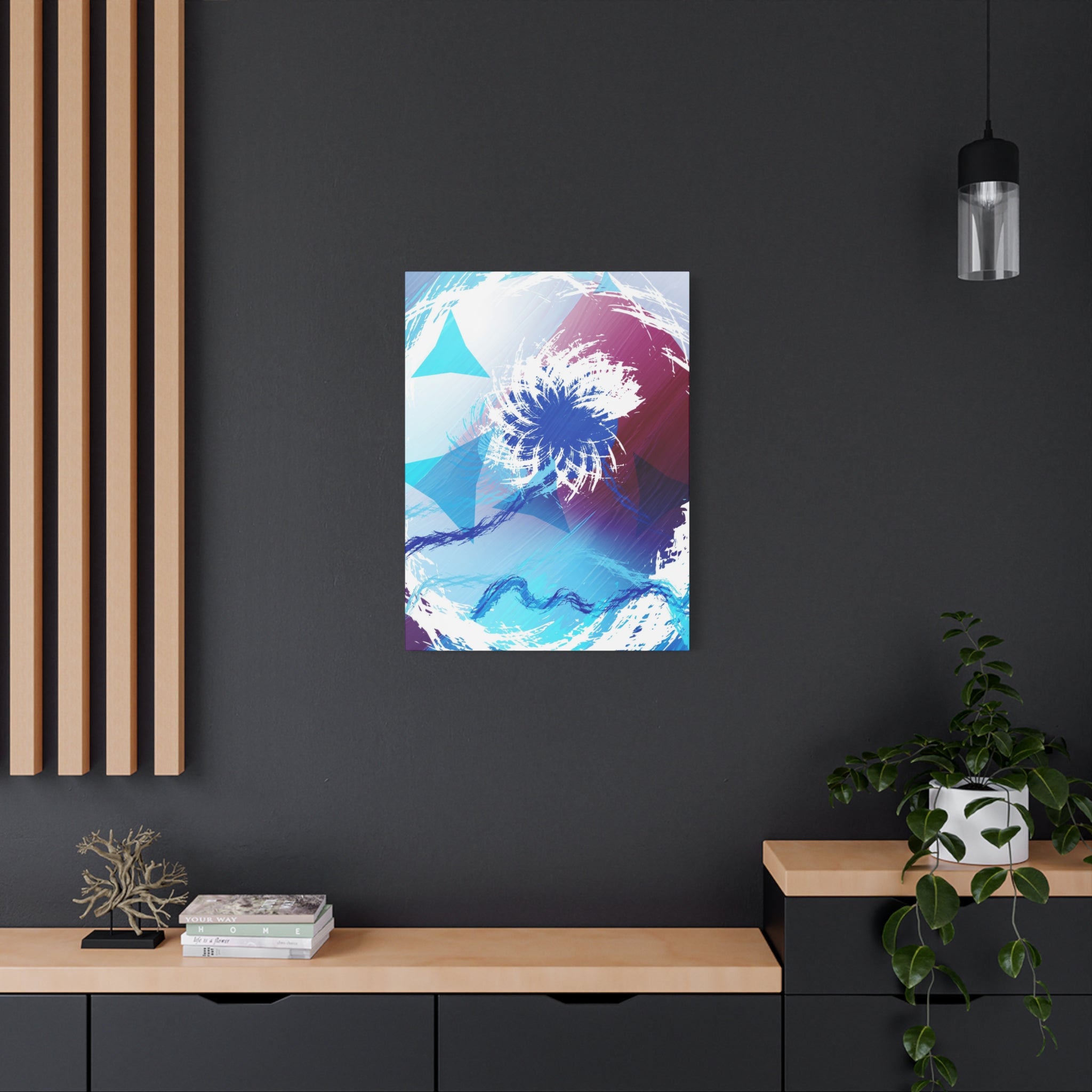 Geometry Portal Canvas Wall Art - Abstract Geometric Sci-Fi Decor