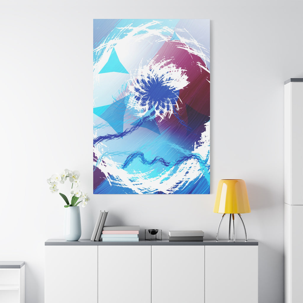 Geometry Portal Canvas Wall Art - Abstract Geometric Sci-Fi Decor