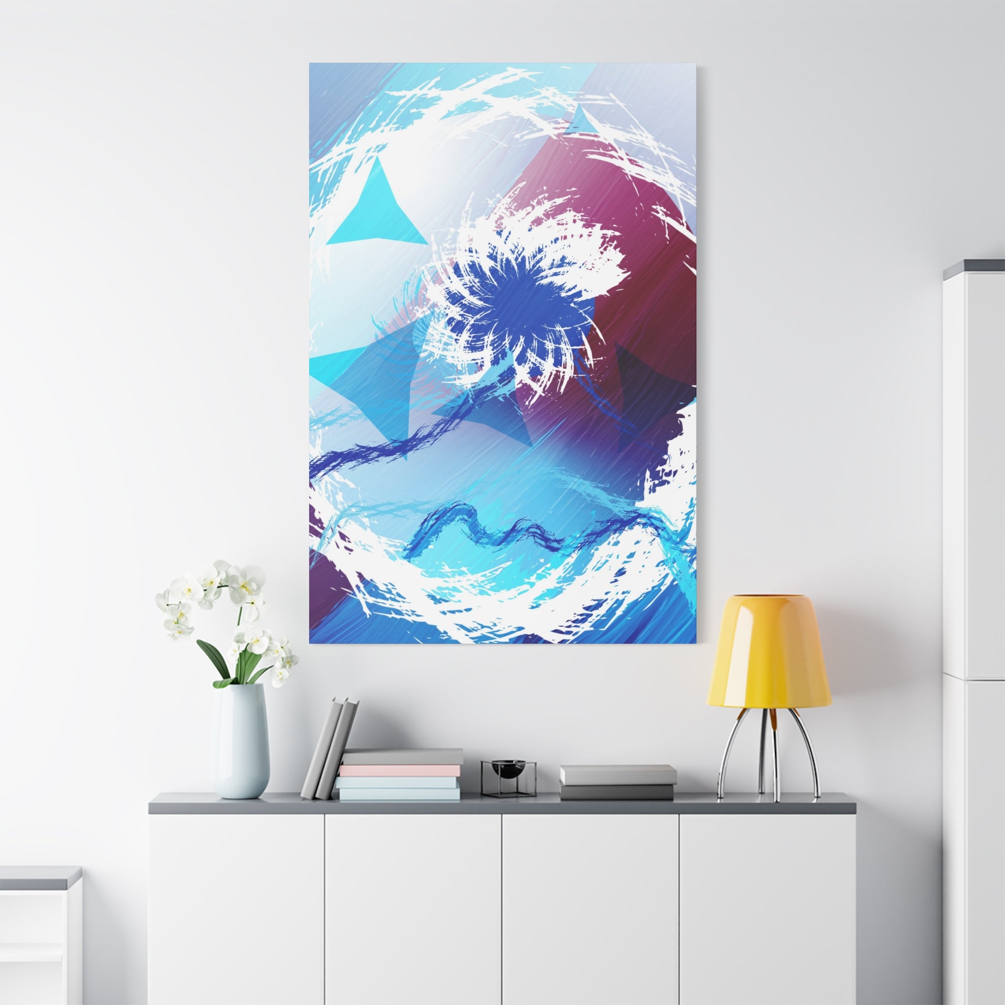 Geometry Portal Canvas Wall Art - Abstract Geometric Sci-Fi Decor