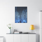 City Lights Canvas Wall Art - Neon Cyberpunk Cityscape Decor