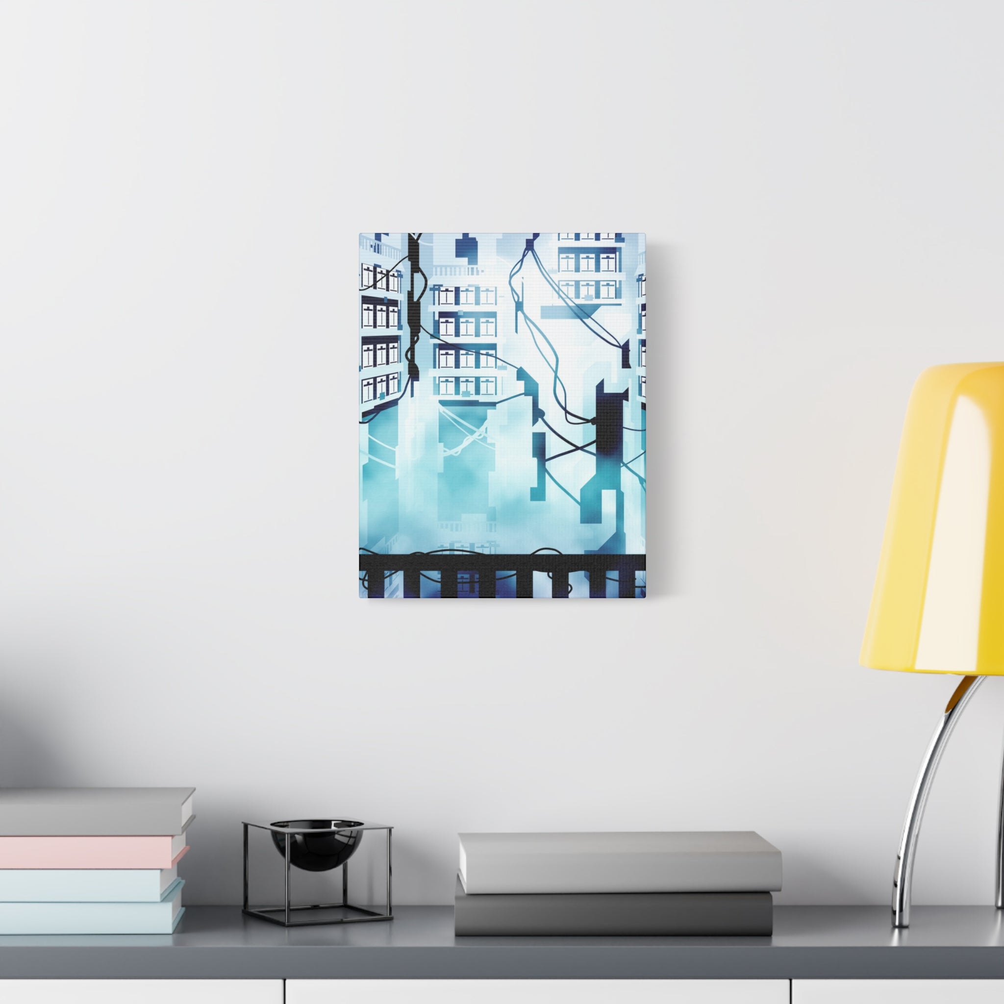 Memory Chamber Canvas Wall Art - Futuristic Sci-Fi Interior Decor