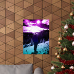 Winter Aurora Lights Matte Poster Print