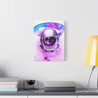 Astronaut Skeleton Skull Canvas Wall Art - Dark Space Skull Decor