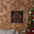 Cute Ghost Halloween Poster Print - Friendly Spooky Art