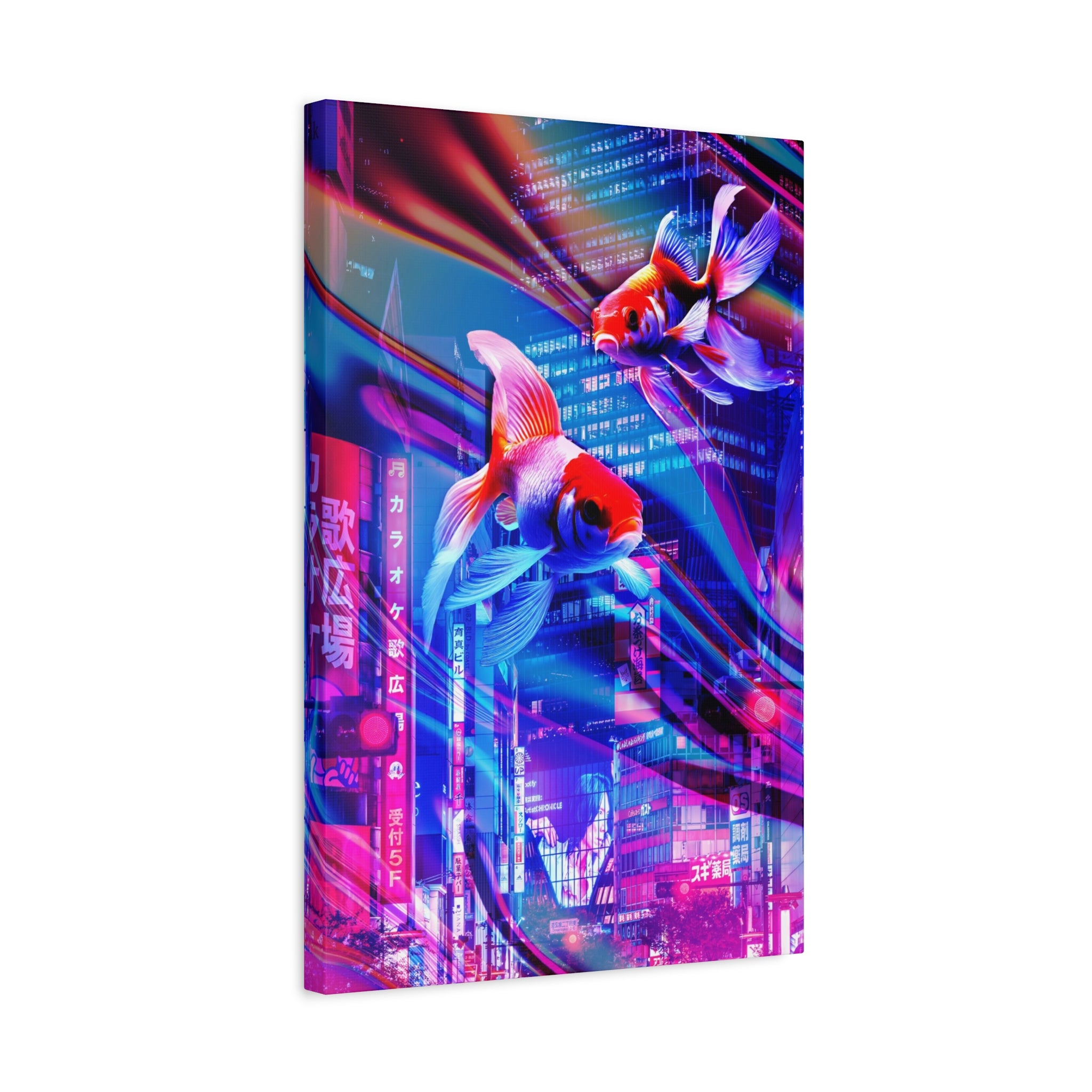 Japanese City Punk Special Edition Canvas Wall Art - Neon Japan Street