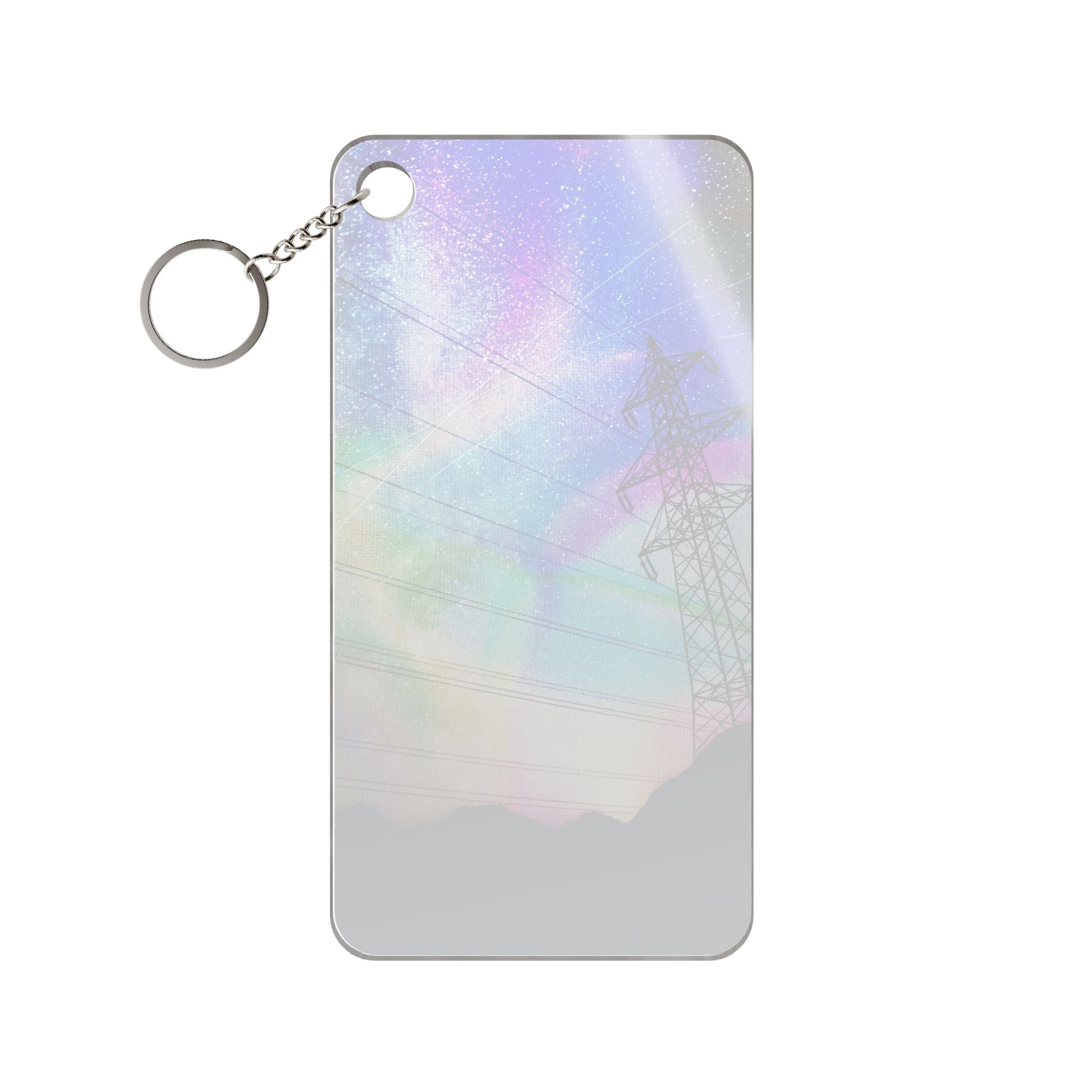 Solar Storm Keychain - Abstract Nebula Acrylic Charm