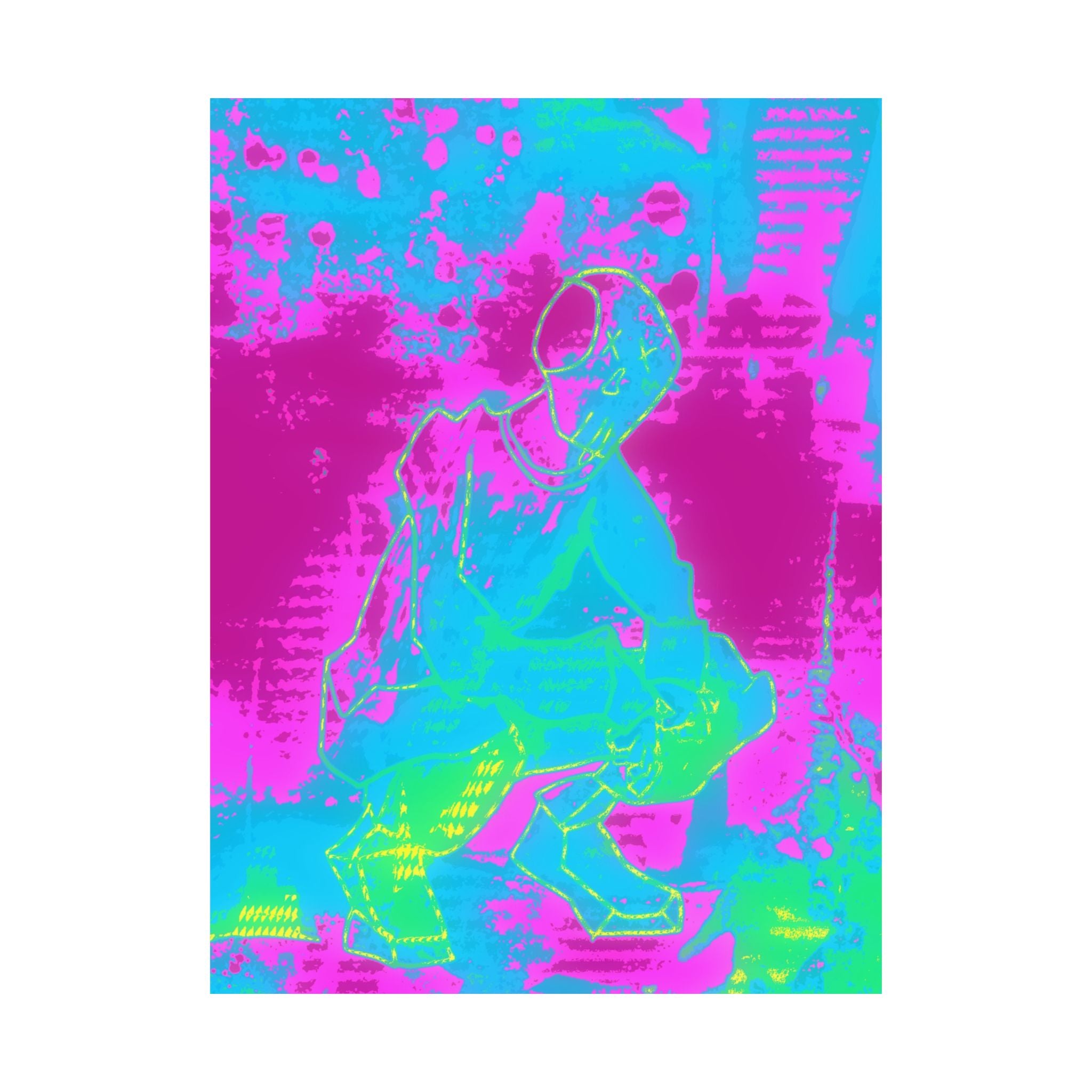 Melted Zone Poster - Surreal Melting Abstract Art Print