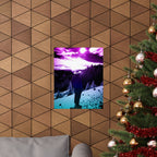 Winter Aurora Lights Matte Poster Print