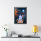Space Lizards Framed Poster - Lizard Ufo Wall Art