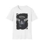 Modern Angel Graphic Tee - Hooded Angel with Wings and Halo Shirt by Kiyo Arts