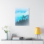Blue Mountain Fog Canvas Art - Tranquil Blue Ridge Decor