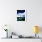 Enchanted Forest Poster - Starry Bridge River Fantasy Art Print