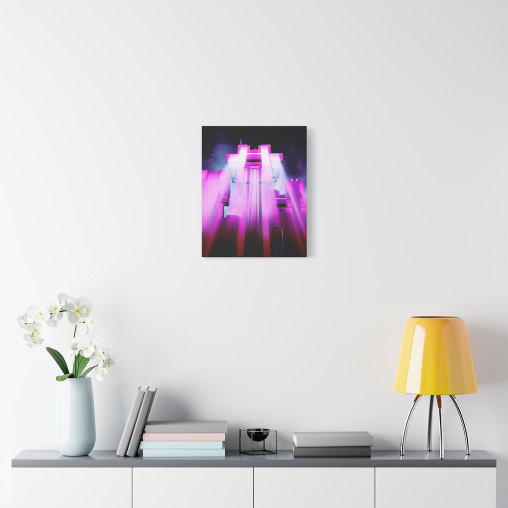 The City of Lights Vibrant Cityscape Canvas Art | Modern Neon Urban Skyline Wall Decor