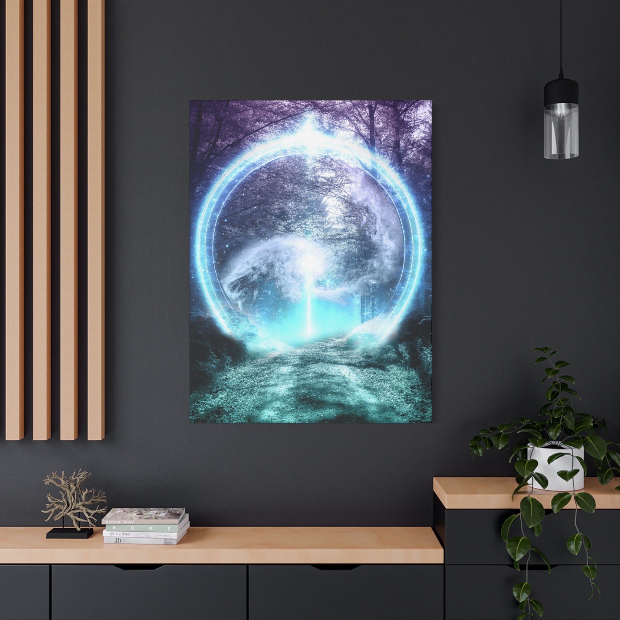 Lost Forest Magic Portal Canvas Wall Art - Mystical Fantasy Forest Decor