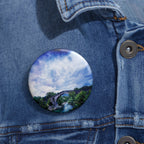Enchanted Forest Pin - Fantasy Landscape Art Button